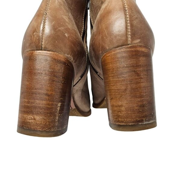 Frye Addie Double Zip Boots In Stone Tan Women’s Size 11 Leather Fall Winter - Picture 6 of 16